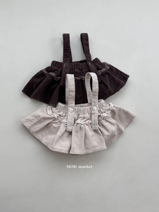 Corduroy Frill Skirt