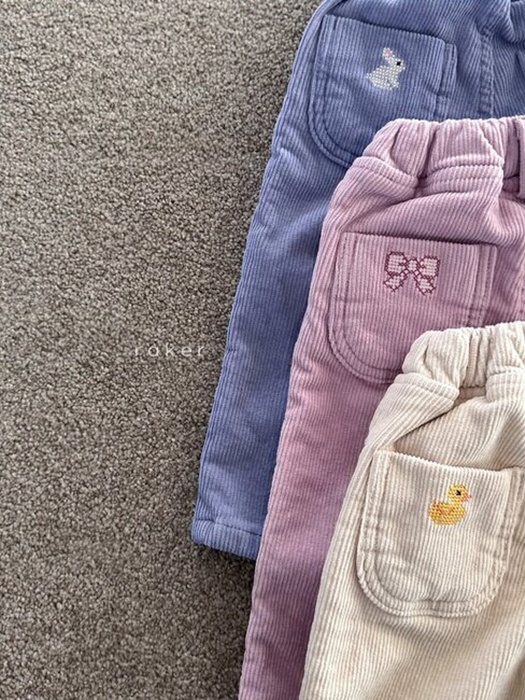 Embroidered Corduroy Pants Embroidered Corduroy Pants