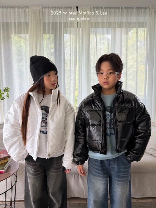 Glossy Crop Puffer Jacket