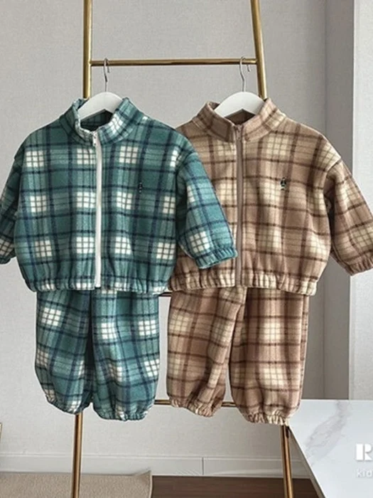 Toy Fleece Check Set