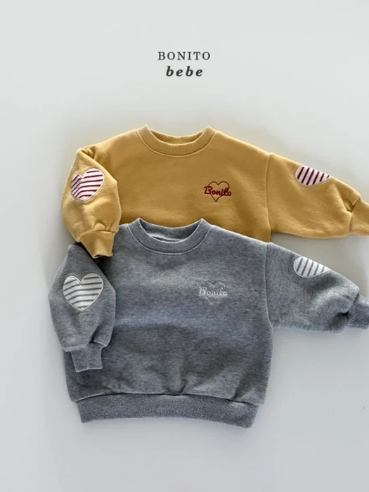 Bebe Heart Round Stitch Sweatshirt Bebe Heart Round Stitch Sweatshirt