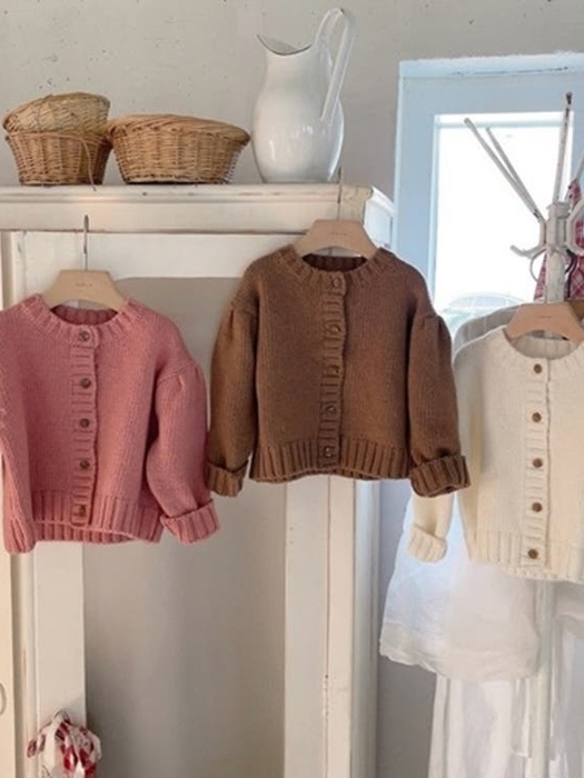 Bobo Wool Shirring Cardigan Bobo Wool Shirring Cardigan
