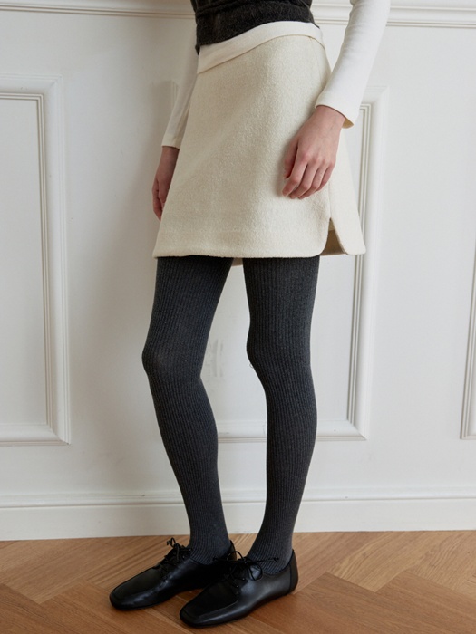 Circle Wool Mini Skirt