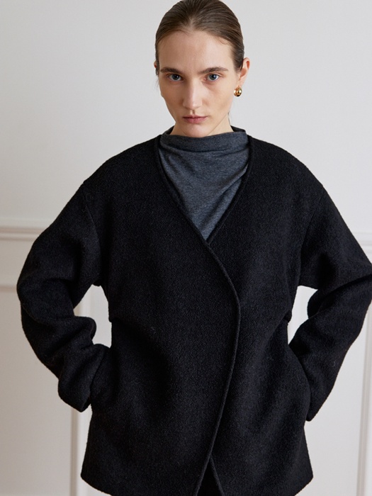 Bouclé Line Cardigan Jacket