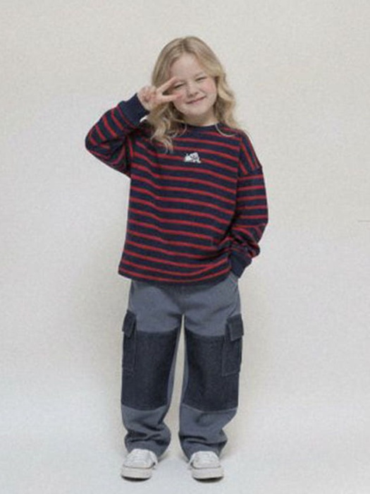 Dog Fleece Stripe Tee