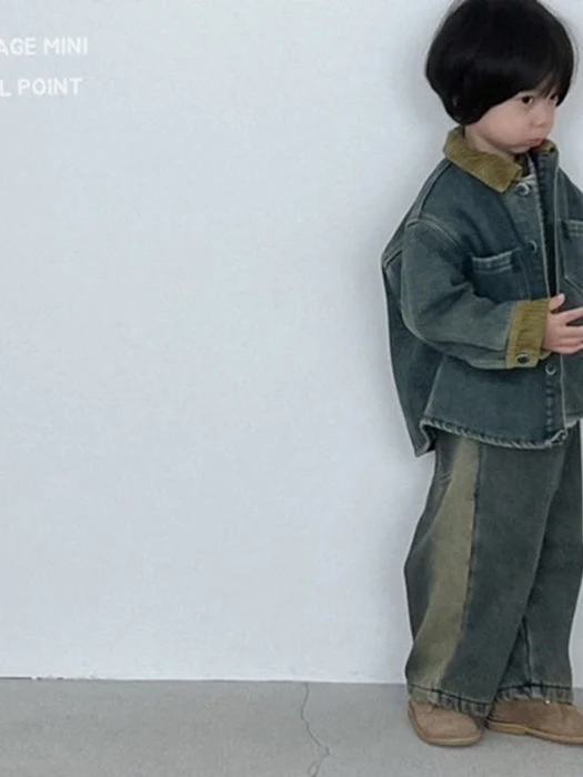 Warm Bonding Denim Pants