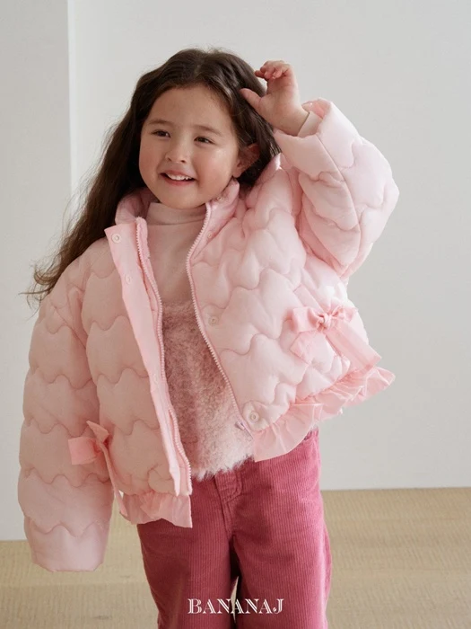 Ribbon Wave Padded Jacket