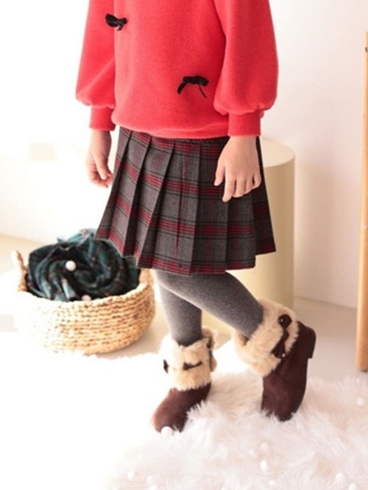 Check Skirt Leggings
