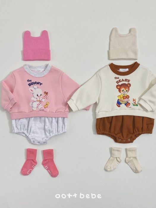 Fleece Bear Bunny Sweatshirt Suit Fleece Bear Bunny Sweatshirt Suit