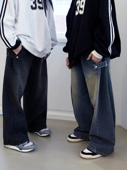 Tab Denim Pants
