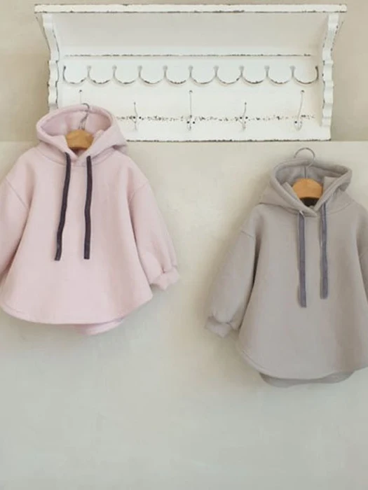 Berry Hood Fleece Long Tee