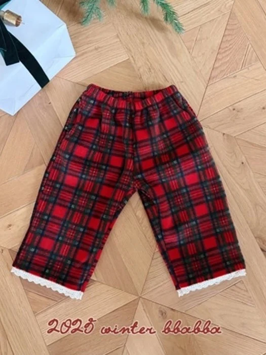 Noel Check Fleece Pants