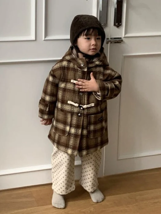 Check Toggle Coat