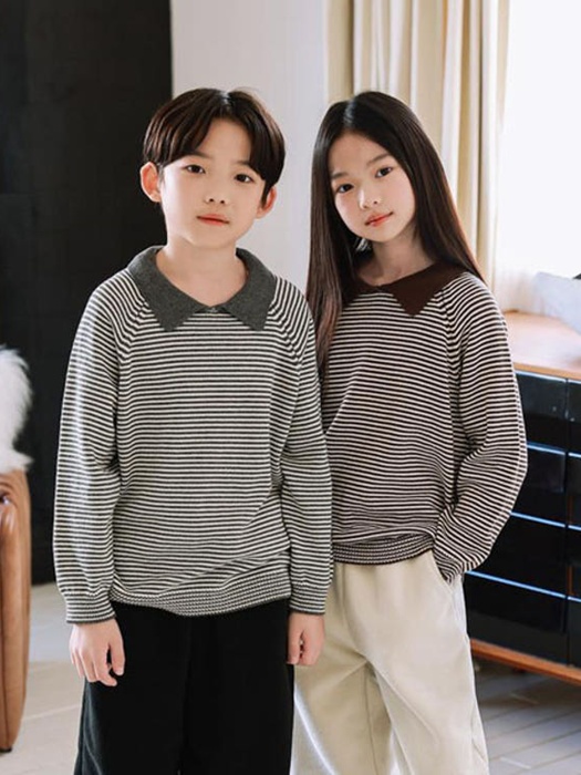 Pinstripe Collar Knit Pinstripe Collar Knit