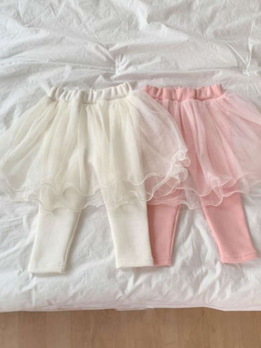 Fleece Tiered Tutu Leggings Skirt