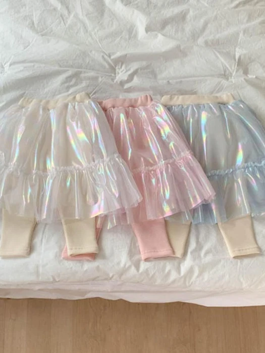 Fleece Aurora Tutu Leggings Skirt