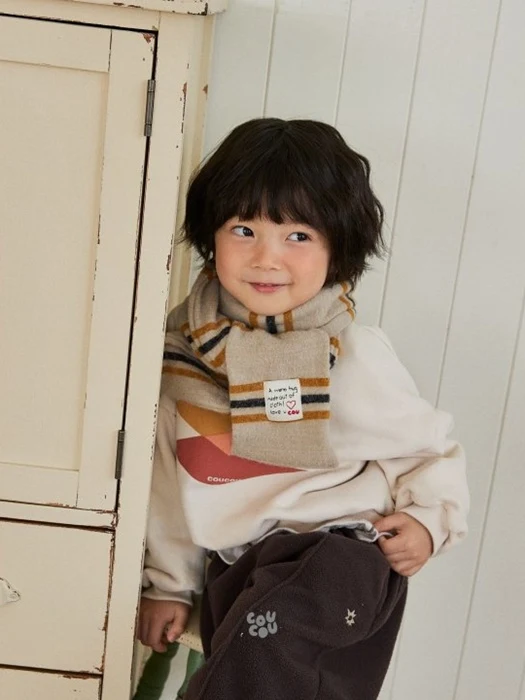 Cou Knit Stripe Muffler Cou Knit Stripe Muffler