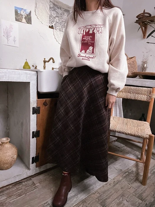 Check Flare Skirt Check Flare Skirt