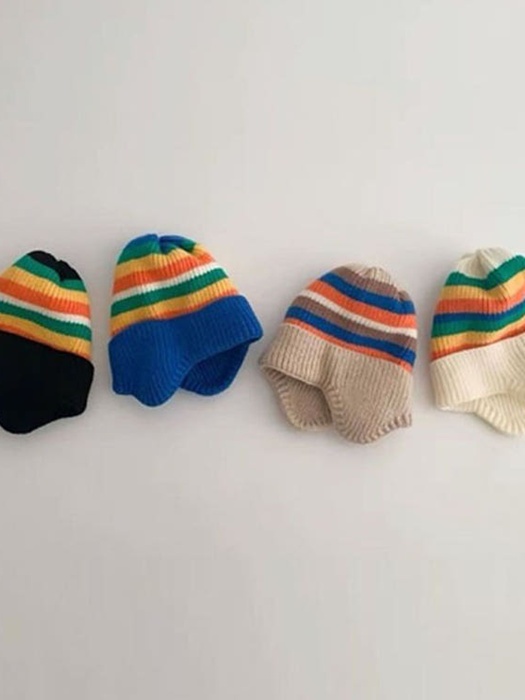 Stripe Earflap Hat