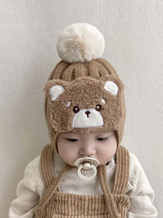 Bear Pom Pom Hat