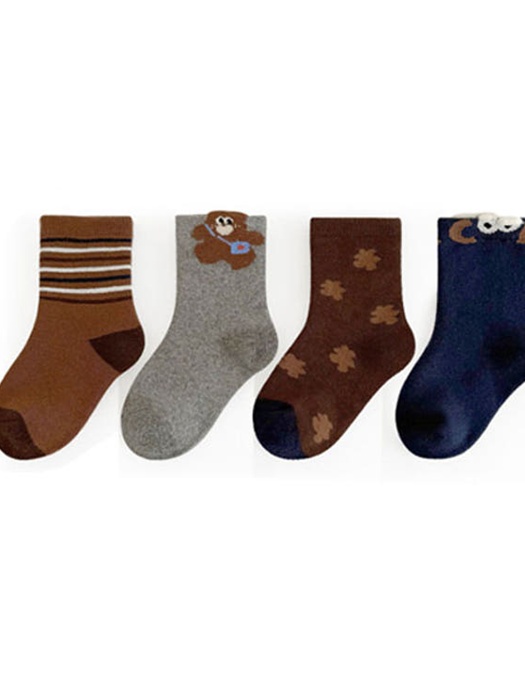 Winter Brown Socks Set