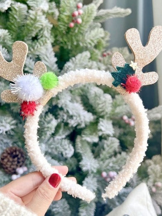 Pom Pom Rudolph Headband