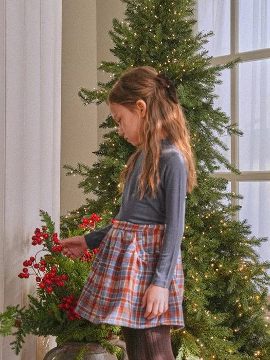 Caramel Check Skirt