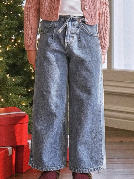 String Denim Pants