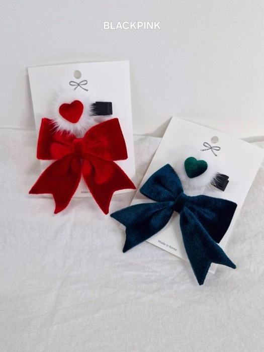 Velvet Ribbon Heart Set Velvet Ribbon Heart Set