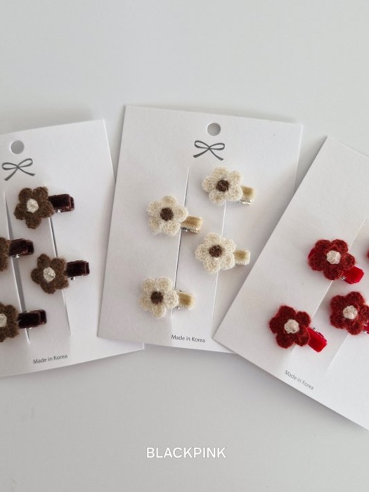 Knitted Mini Flower Set Knitted Mini Flower Set