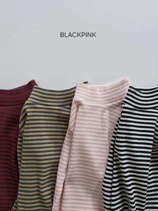 Ribbed Stripe Half Turtleneck Ribbed Stripe Half Turtleneck