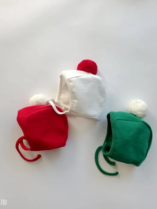 Pom Pom Christmas Bonnet Pom Pom Christmas Bonnet