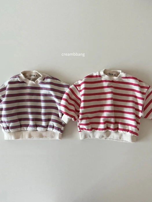 Cream Fleece Stripe Sweatshirt Cream Fleece Stripe Sweatshirt