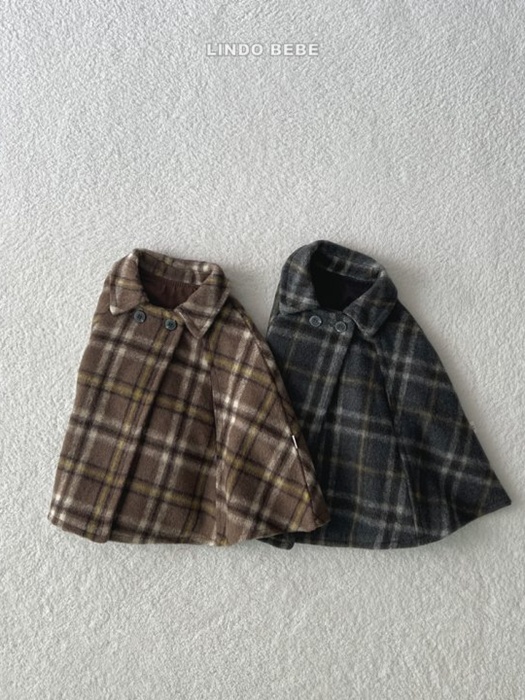 Bebe Check Cape Jacket Bebe Check Cape Jacket