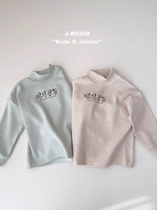 Puppy Embroidery Half Turtleneck Puppy Embroidery Half Turtleneck