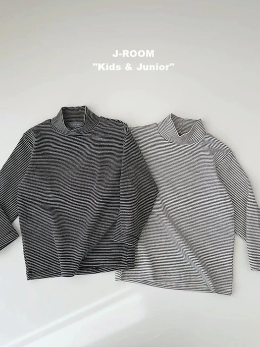 Basic Stripe Turtleneck Tee Basic Stripe Turtleneck Tee