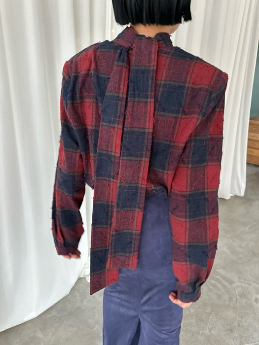 Tie Check Blouse Tie Check Blouse