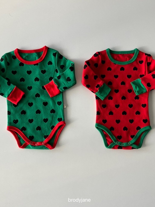 Christmas Heart Bodysuit Christmas Heart Bodysuit