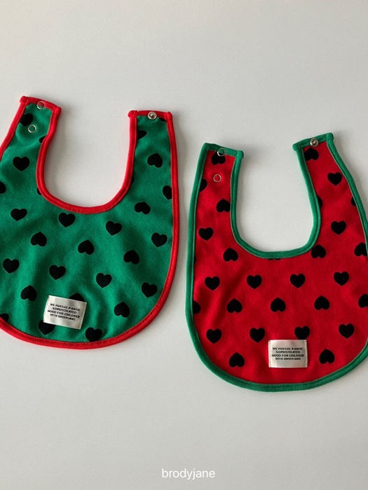 Christmas Heart Bib Christmas Heart Bib