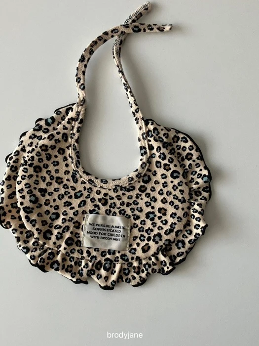 Peach Leopard Bib Peach Leopard Bib