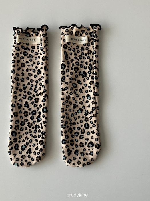 Peach Leopard Socks Peach Leopard Socks