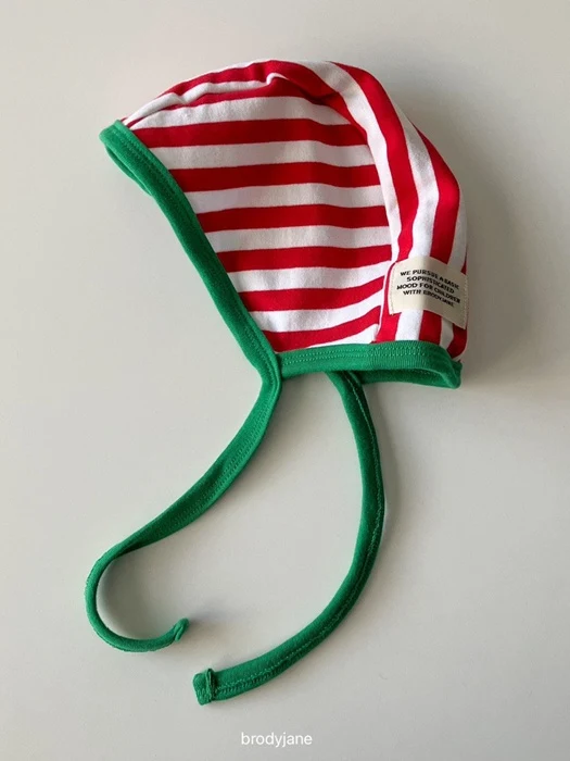 Christmas Stripe Bonnet Christmas Stripe Bonnet