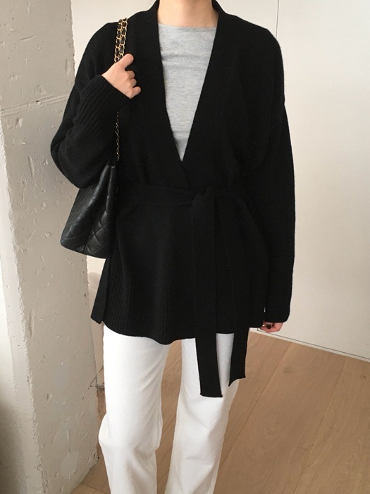 Wool Cashmere Slit Robe Cardigan Wool Cashmere Slit Robe Cardigan