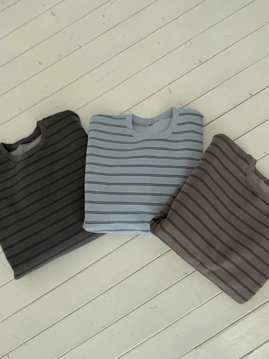 Pigment Stripe Fleece Sweatshirt Pigment Stripe Fleece Sweatshirt