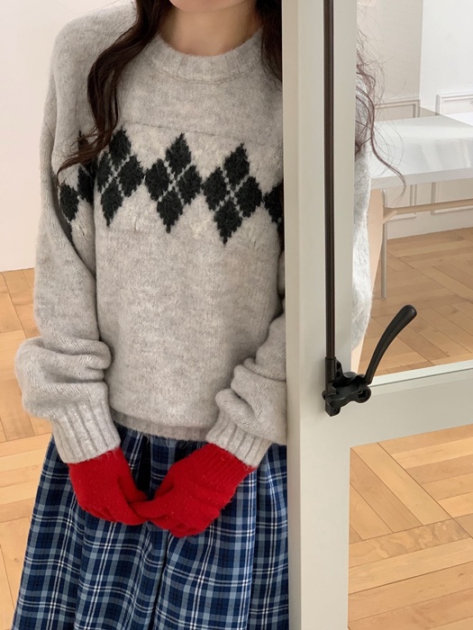 Momo Argyle Knit Momo Argyle Knit