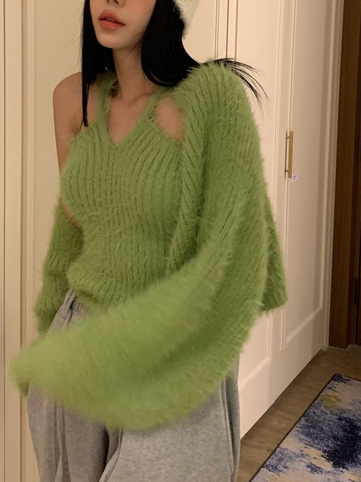 V Halter Fur Set V Halter Fur Set