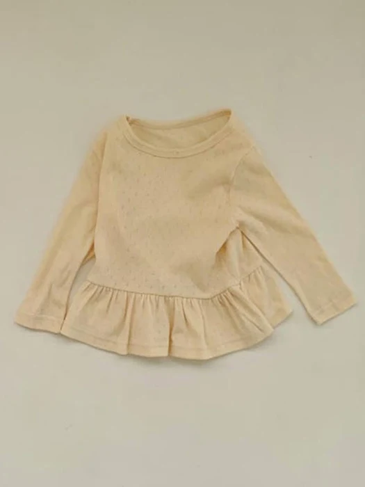 Creme Frill Tee