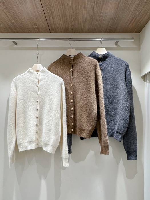 Angora High Neck Cardigan Angora High Neck Cardigan