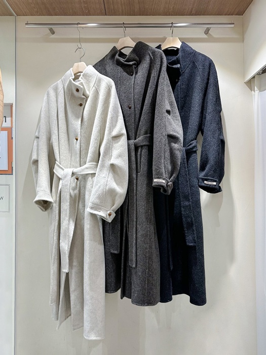 Sleeve Pleat Handmade Long Coat Sleeve Pleat Handmade Long Coat