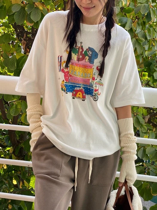 Alphabet Peach Tee